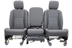 2002 - 2025 Dodge Ram Black & Gray Cloth Front Seats with Jump Seat Console