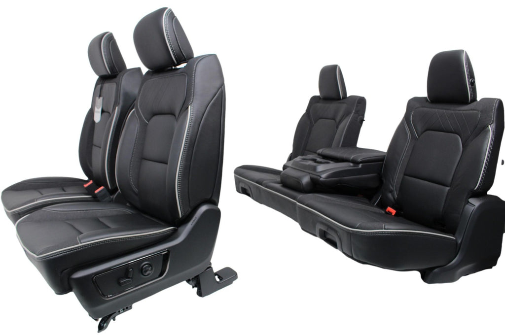 2019 - 2026 Ram 1500 Seats, Crew Cab Set, Limited Black Quilted Leather Massage