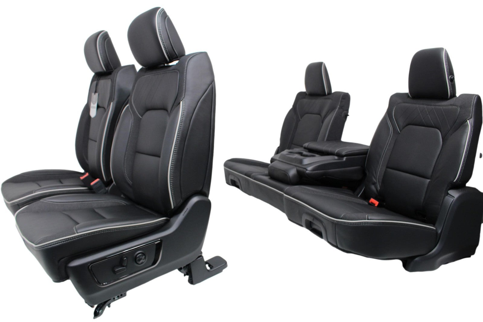 2019 - 2026 Ram 1500 Seats, Crew Cab Set, Limited Black Quilted Leather Massage