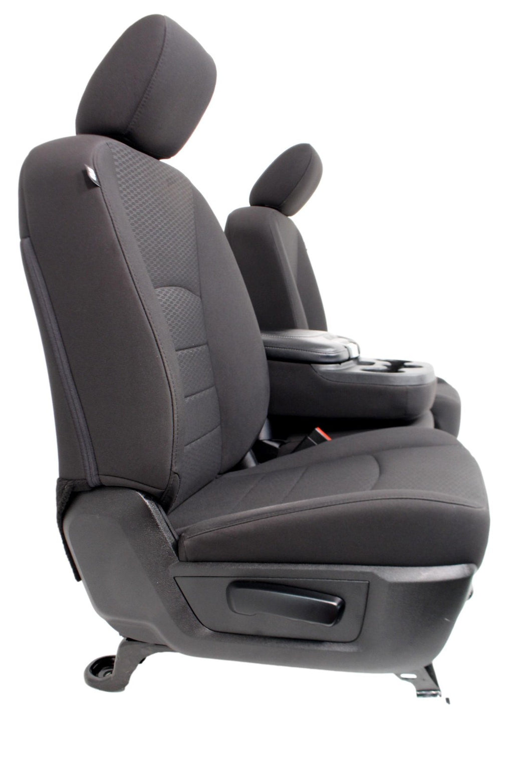 2009-2024 Dodge Ram Seats, Quad Cab Front & Rear, Manual Black Cloth w/ Jumpseat