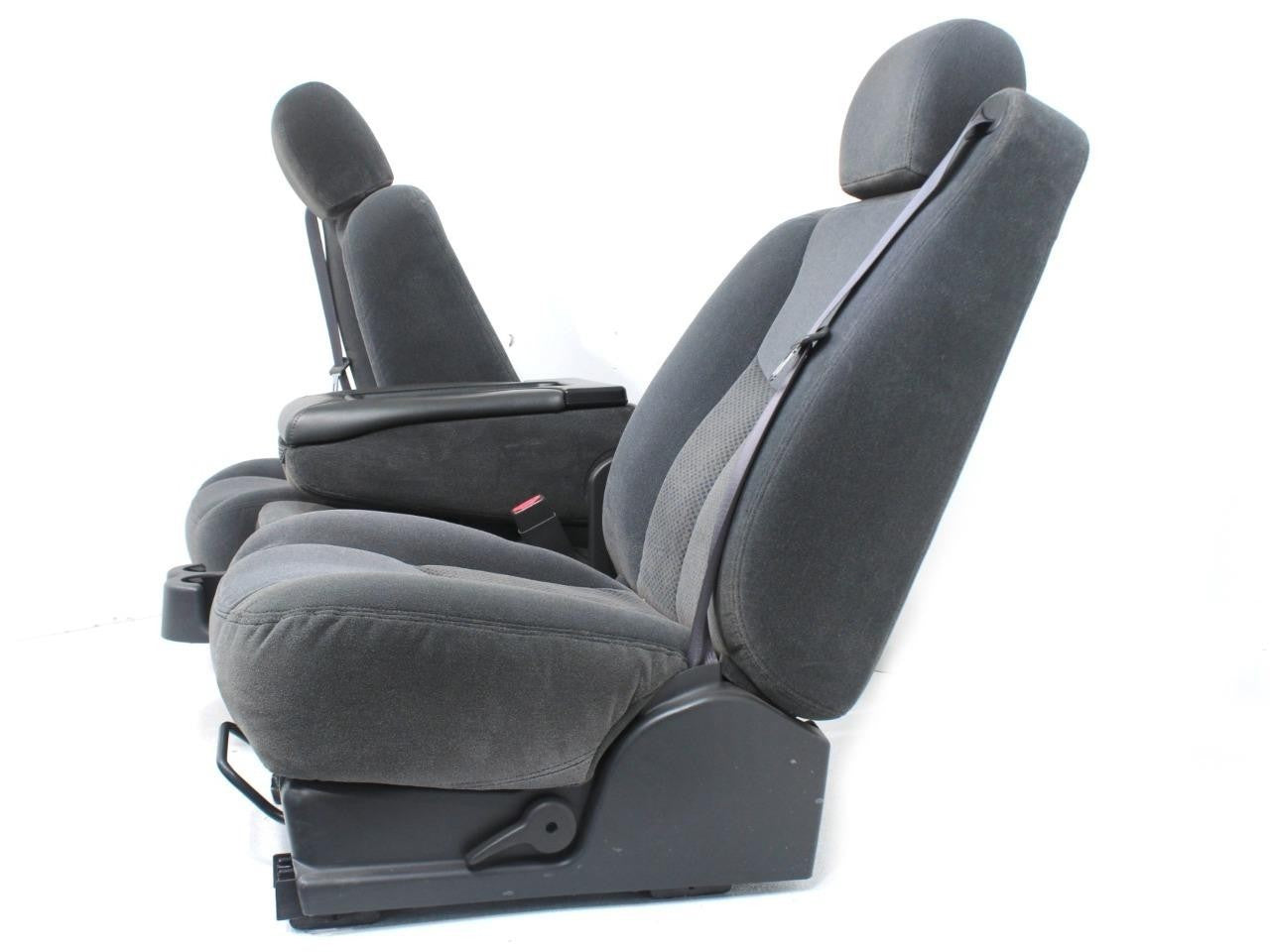 1999-2006 Sierra Silverado Front Seats, Dark Gray Cloth Split Bench w Jump Seat