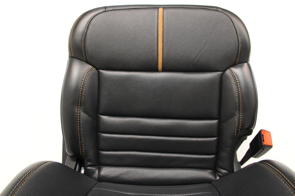 2023 + Ford Super Duty Platinum Front Seats, Black Leather Max Recline Massaging