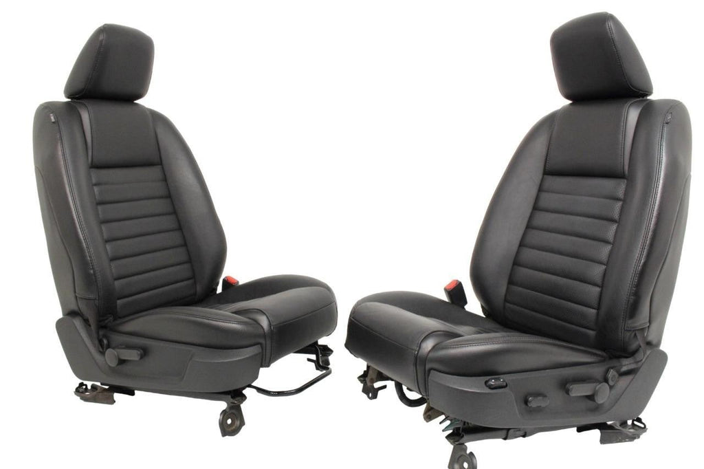 2005 - 2009 Ford Mustang Front Seats, GT Black Leather w/ Power Driver OEM