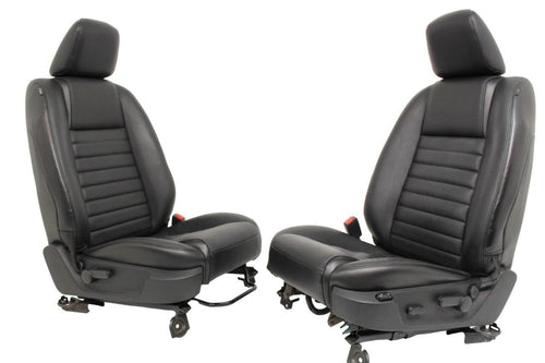 2005 - 2009 Ford Mustang Front Seats, GT Black Leather w/ Power Driver OEM