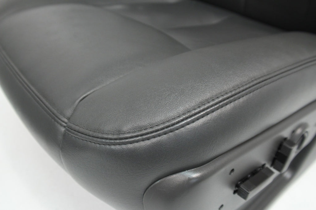 99-07 Sierra Silverado Front Seats, Dark Pewter Leather, Power 2-Way Lumbar