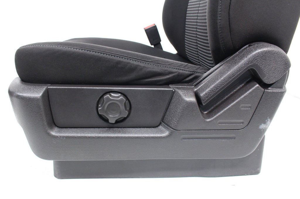 2009 - 2014 Ford F150 Front Seats, XL Black Gray Two-Tone Cloth, w/ Lumbar