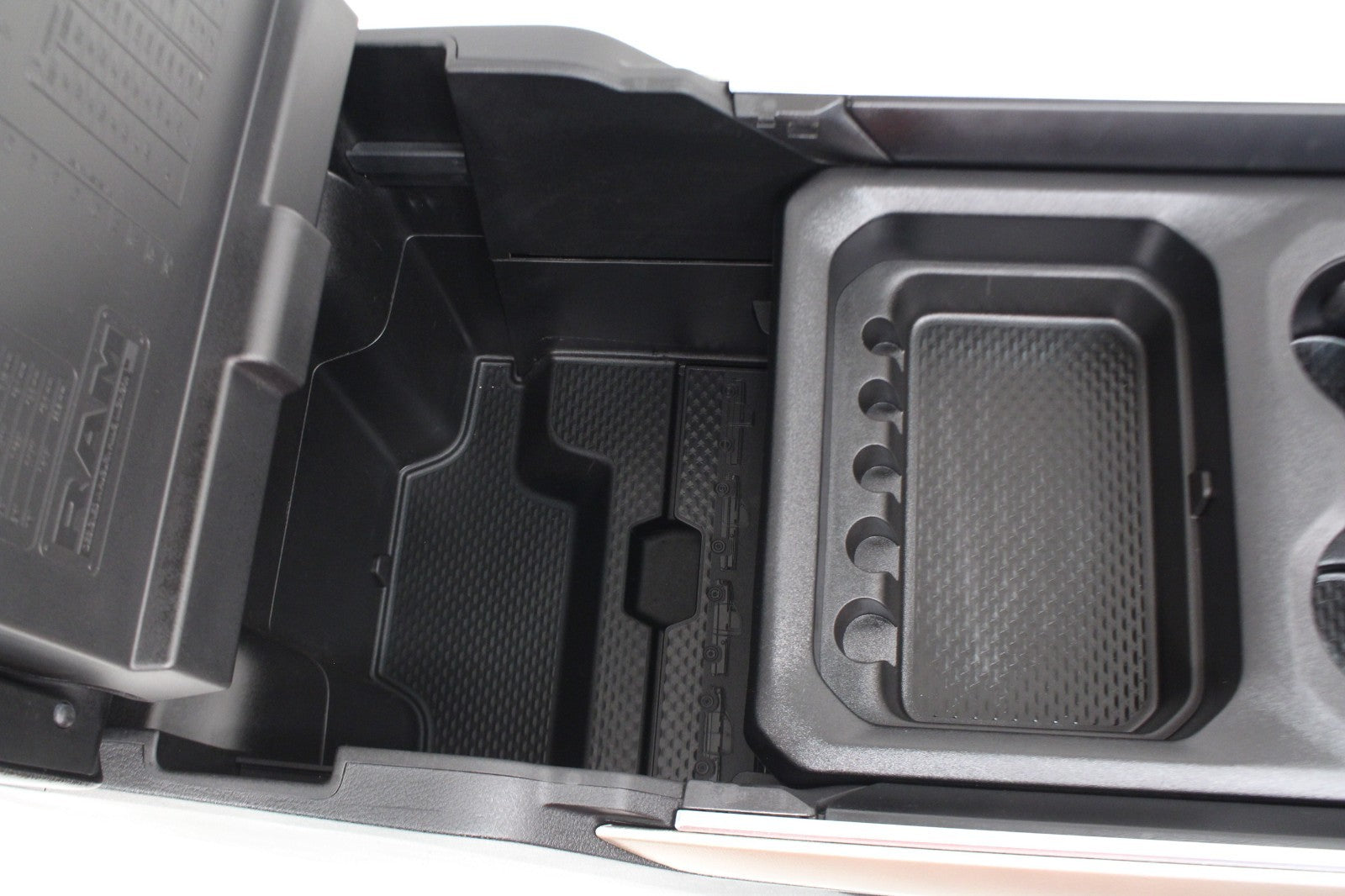 2019 - 2025 Dodge Ram 2500 3500 Center Console w/ Install Kit, Gold Trim & Wood