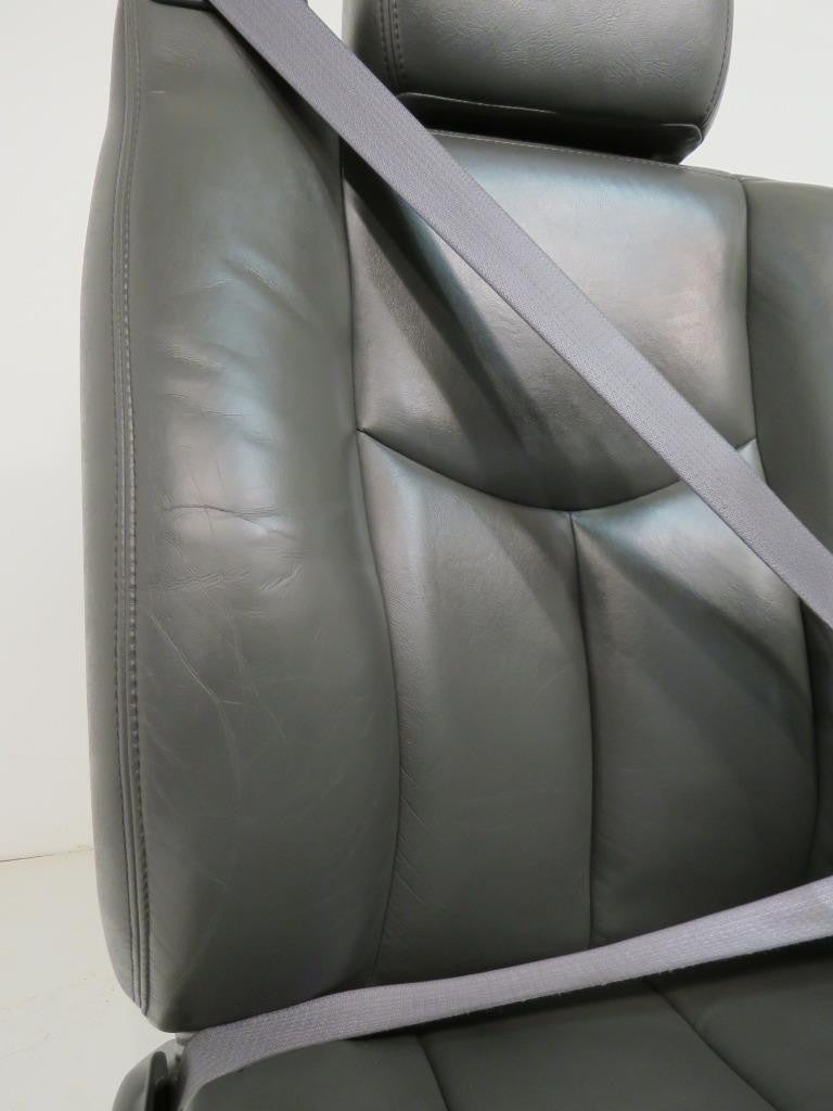 2003 - 2007 Sierra Silverado HD Seats, Dark Pewter Leather, Full Set Crew Cab