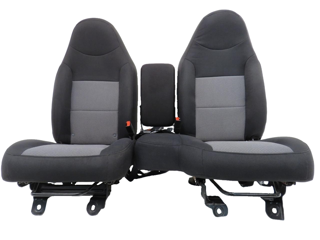 1998 - 2003 Ford Ranger Seats, Extended Cab 60-40 Split Bench, Black Gray Cloth