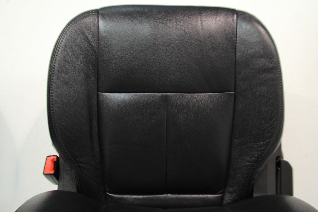 2015 - 2026 Ford Transit Front Seats, Black Leather w/ Heated Power Driver Seat