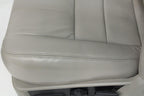 2008-2010 Ford Super Duty Front Seats, Power Stone Gray Leather Lumbar OEM