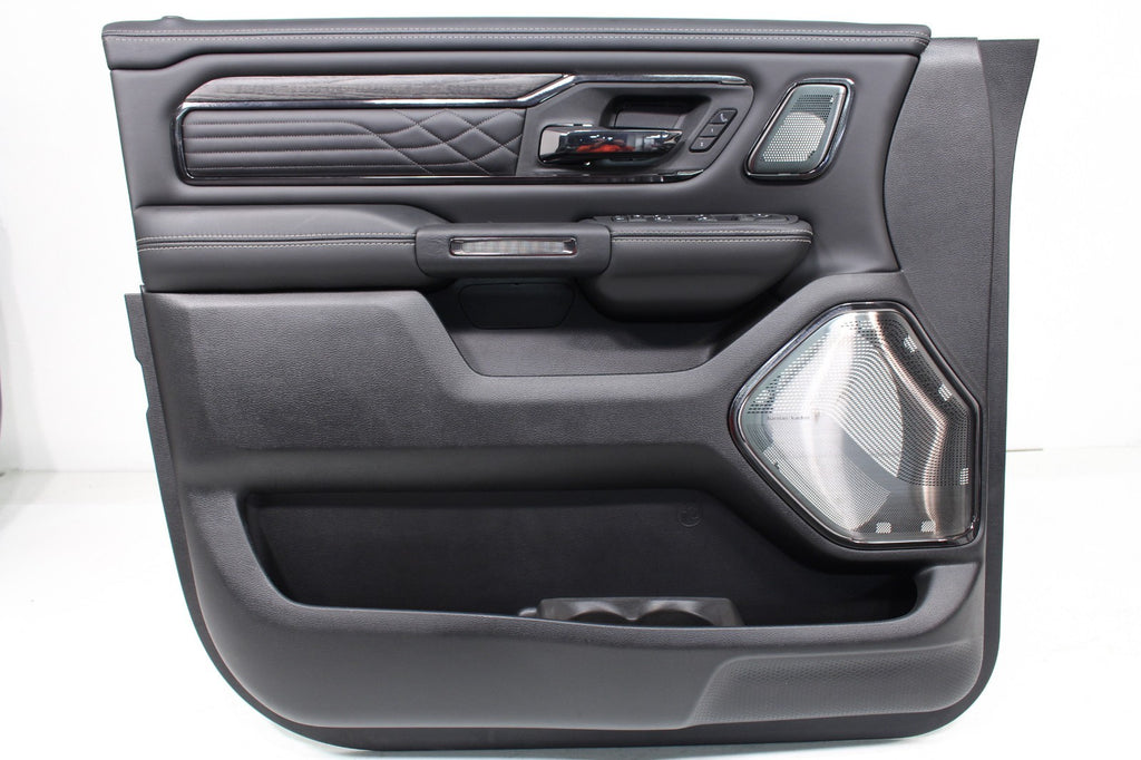 2019-2026 Ram 1500 Interior Seats Console Panels, Limited Quilted Black Leather