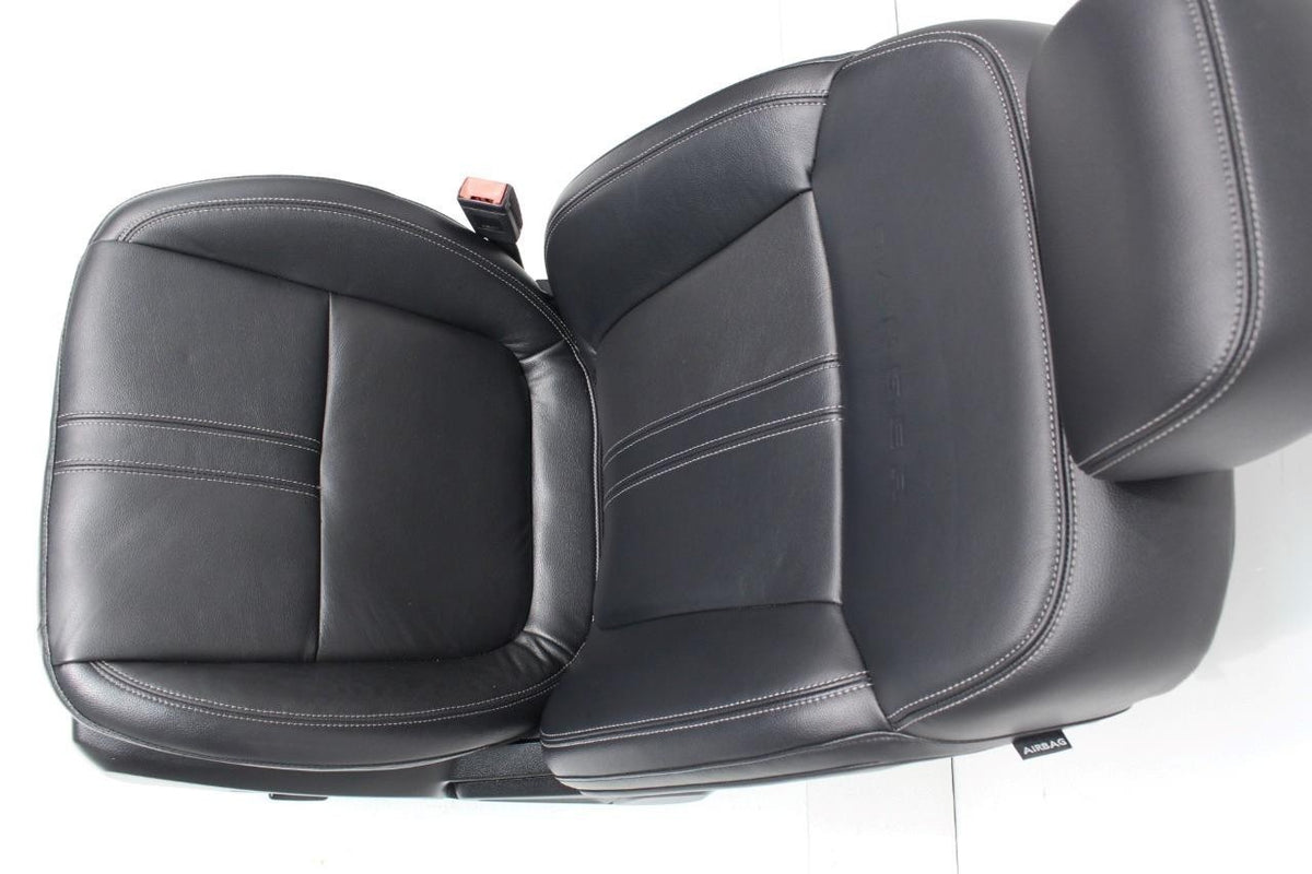 2019 - 2023 Ford Ranger Seat Set, Lariat Heated Black Leather Front & Rear OEM