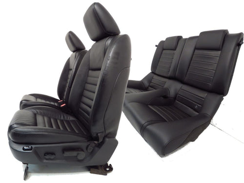 2005 - 2009 Ford Mustang Seats, Coupe GT Black Leather Power Driver w/ Rear Seat