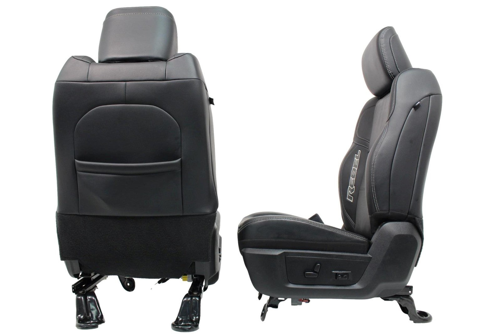 2009-2024 Dodge Ram Rebel Black Leather Heated & Cooled Front and Rear Seats