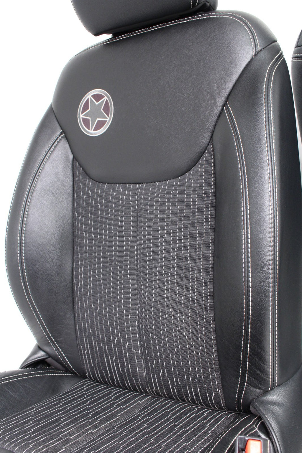07-18 Jeep Wrangler JKU Freedom Edition Seats, Oscar Mike Black Leather Full Set
