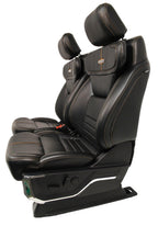 2023 + Ford Super Duty Platinum Front Seats, Black Leather Max Recline Massaging