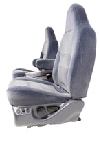 1999 - 2007 Ford Super Duty Front Bucket Seats, Denim Blue Cloth Fits 73+ Trucks