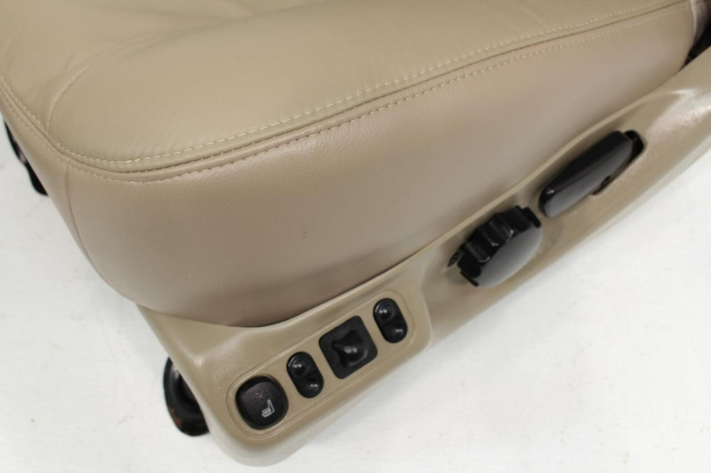 1999 - 2007 Ford Super Duty Crew Seats Set, Power Heat Bucket Tan Leather Lariat