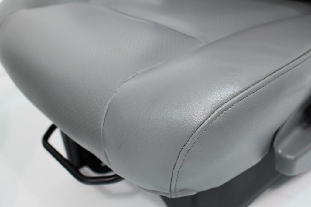 Ford Econoline Front Bucket Seats, Gray Vinyl w/ Folding Armrests, Fits 1997+