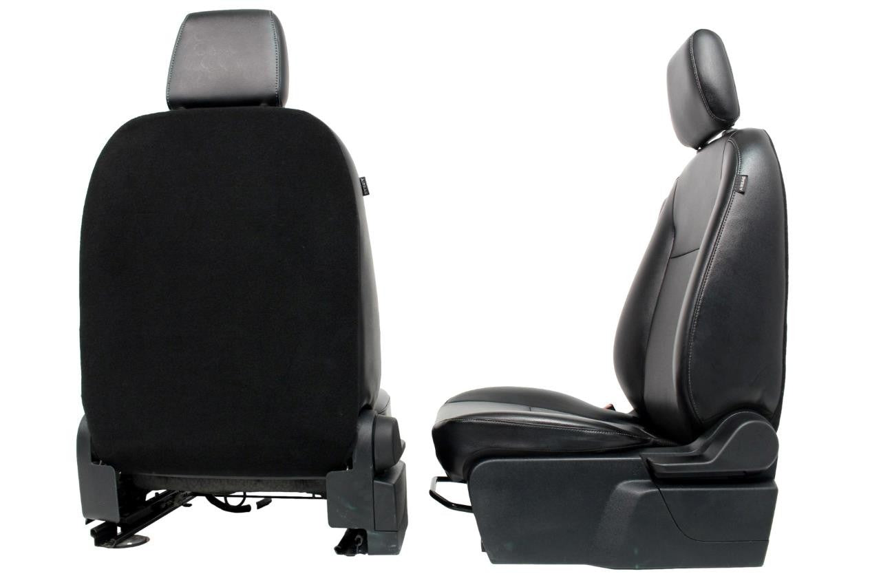 2015 - 12021 Ford Transit 150 250 350 Van Vinyl Front Bucket Seats Black Armrest