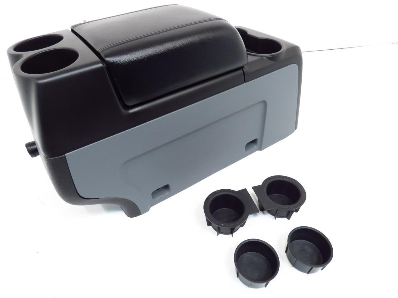 2009 - 2014 Ford F150 Center Console w/ Leather Armrest Storage & Cupholders