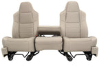 1999-2010 Ford Super Duty Stone Gray Cloth Bucket Seats with Folding Jump Seat