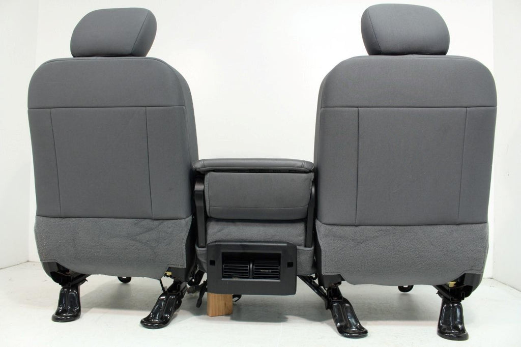 2009 - 2018 Dodge Ram 1500 2500 3500 Grey Cloth Bucket Seats Jump Seat Console