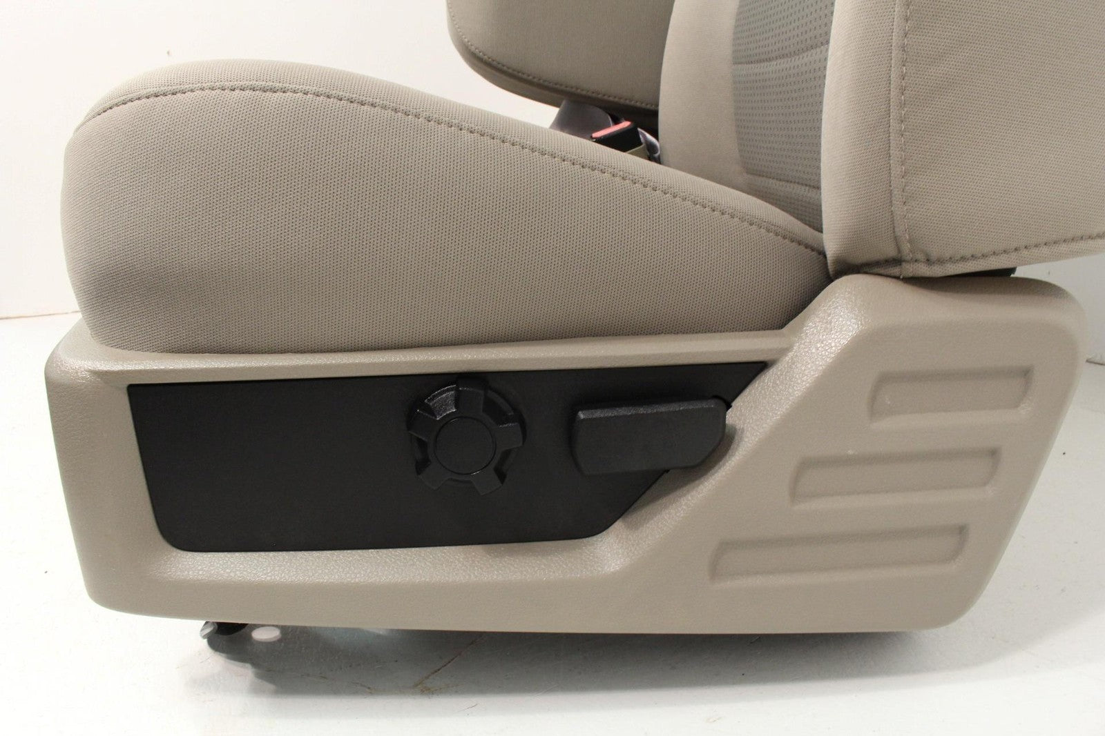 1999-2010 Ford Super Duty Stone Gray Cloth Bucket Seats with Folding Jump Seat