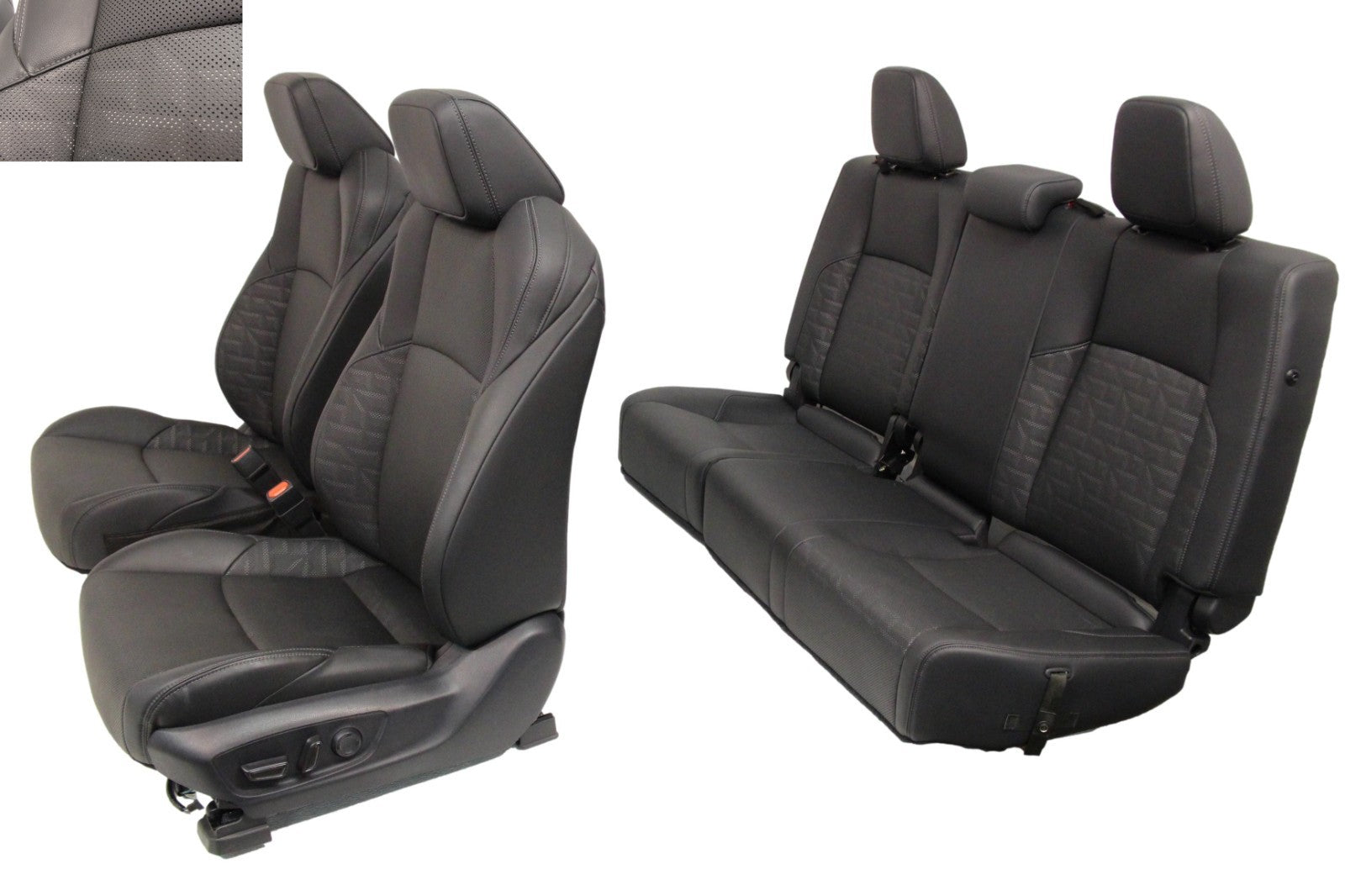 2024-2025 Toyota Tacoma TRD Double Cab Seats - Black SofTex Leather, Heated/Vent