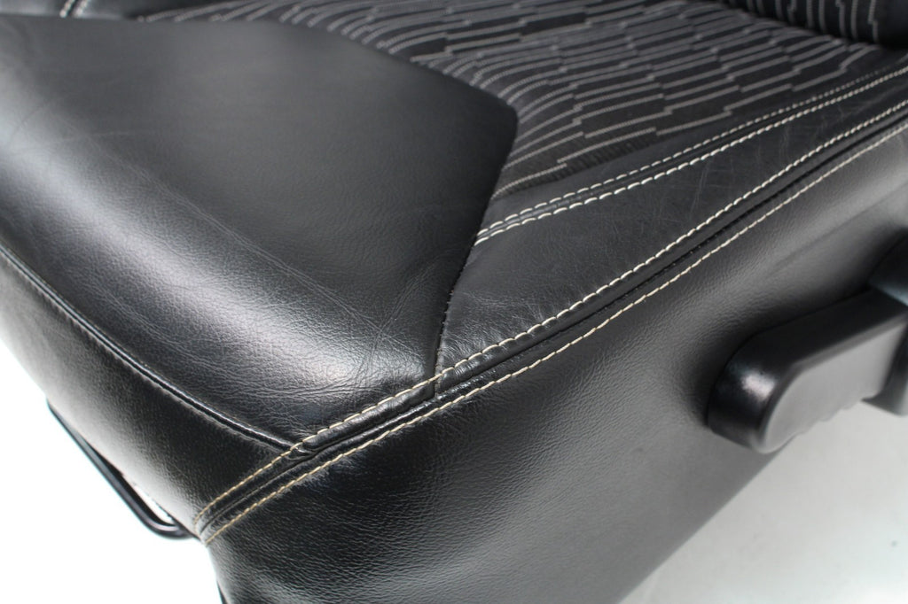 2007 - 2018 Jeep Wrangler JKU Seats Set, Oscar Mike Black Leather Freedom Edtn