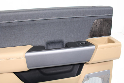 21 - 23 Ford F150 Lariat Crew Cab Driver Rear Door Panel Baja Tan Wood Grain OEM
