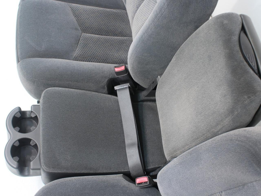 1999-2006 Sierra Silverado Front Seats, Dark Gray Cloth Split Bench w Jump Seat