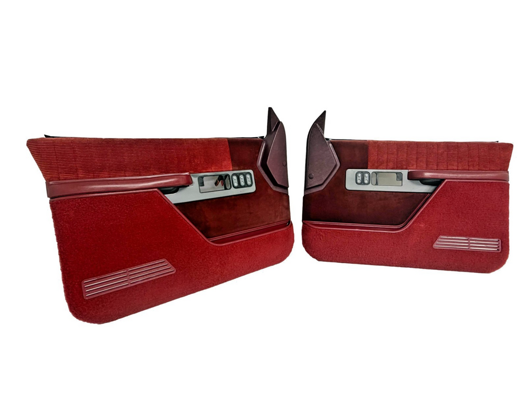 88-94 Chevy GMC Silverado Suburban C/K OBS Front Door Panels, Garnet Red MINT