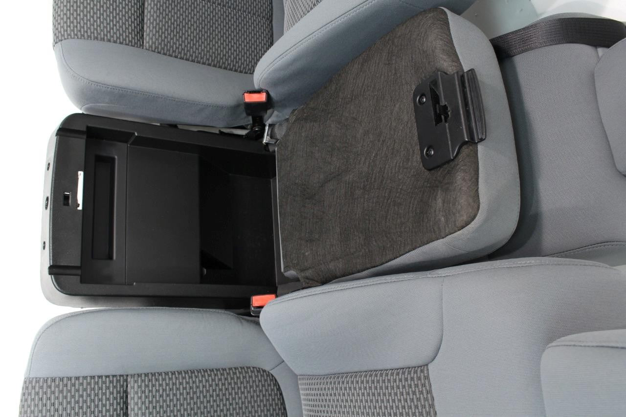 1999-2016 Ford Super Duty Seats, XLT Steel Gray Cloth w Center Console Jump Seat