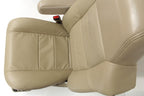 1999 - 2007 Ford Super Duty Crew Seats Set, Power Heat Bucket Tan Leather Lariat