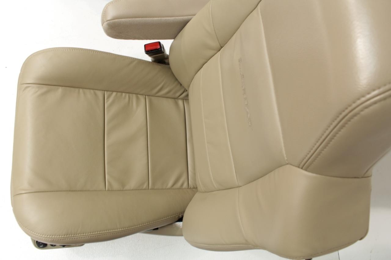 1999 - 2007 Ford Super Duty Crew Seats Set, Power Heat Bucket Tan Leather Lariat