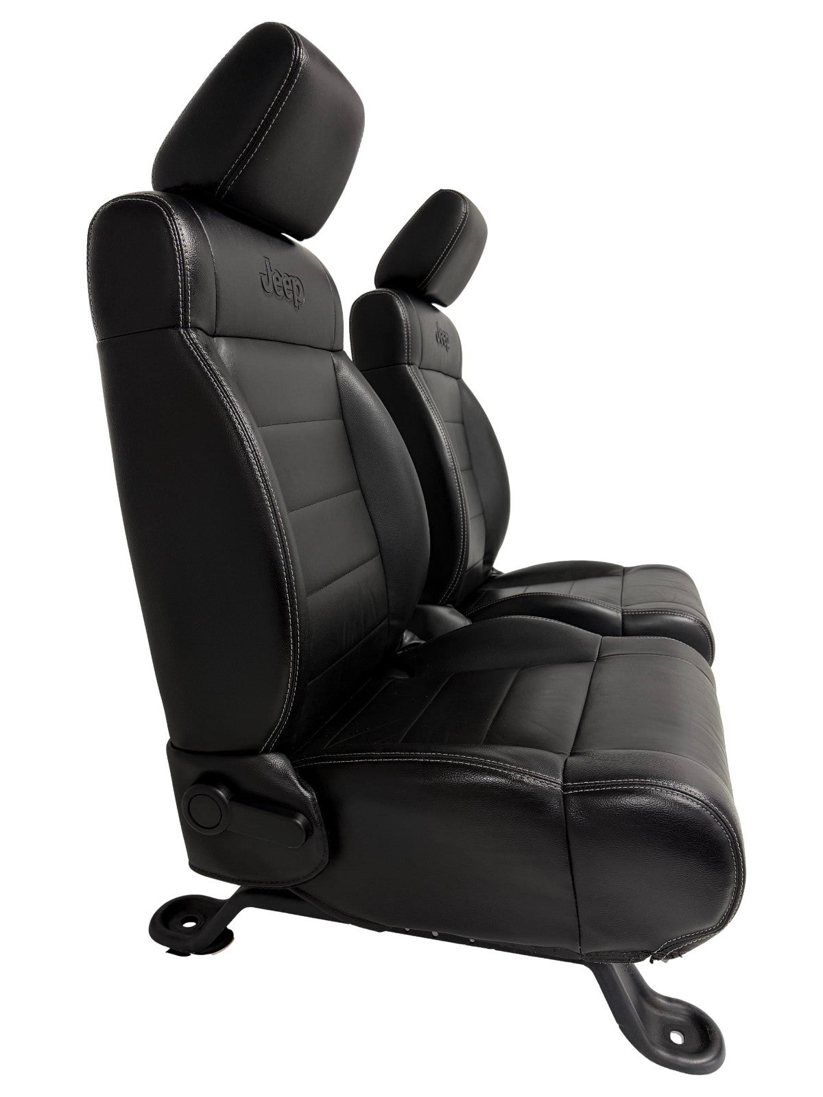 2007-2018 Jeep JK JKU 4-Door Wrangler Unlimited Seats Set, Black Leather Heat