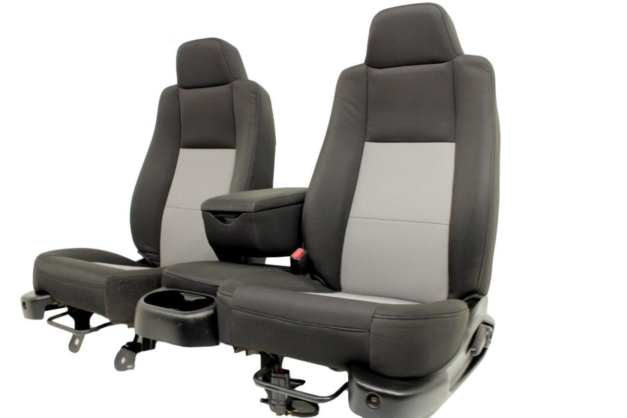 1998 - 2009 Ford Ranger Seats, 60-40 Split Bench, Black Gray Cloth, Extended Cab