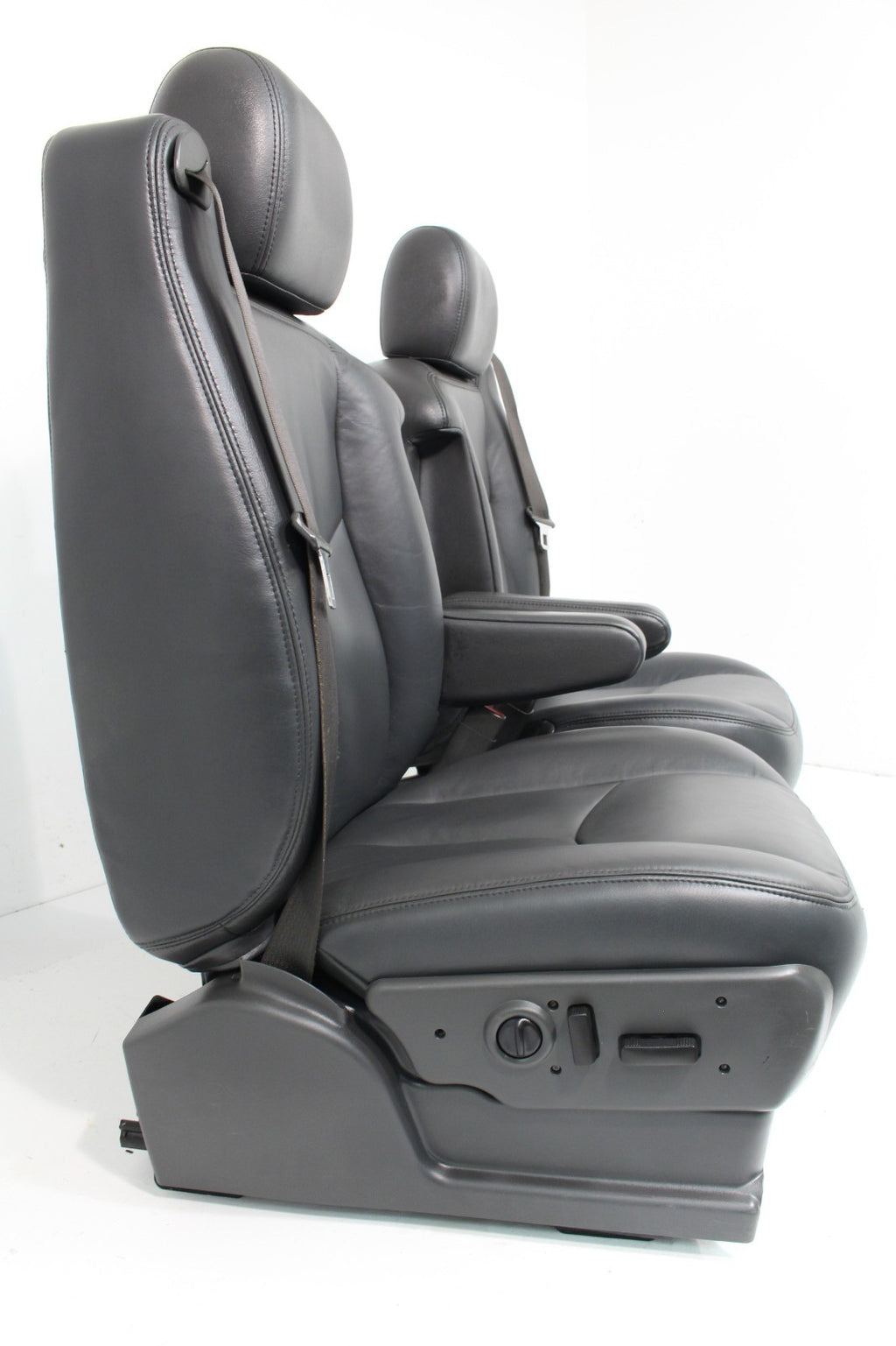 1999 - 2007 Chevy Silverado Seats, OEM Powered Heated Dark Pewter Leather