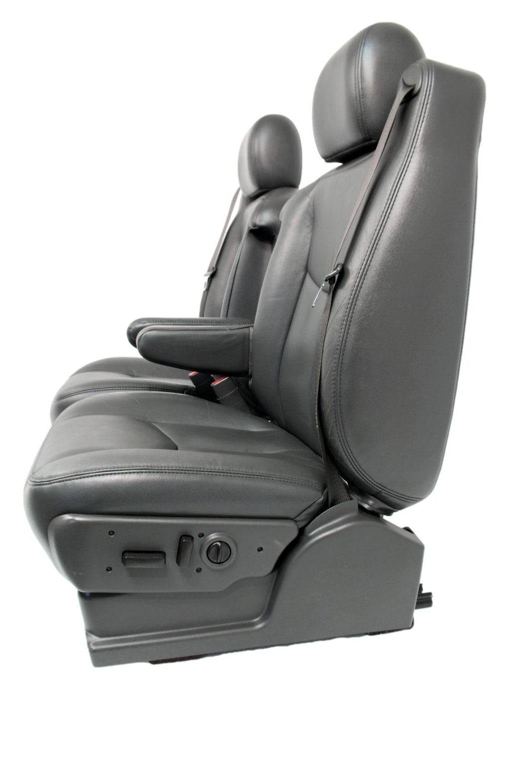 99-07 Sierra Silverado Front Seats, Dark Pewter Leather, Power 2-Way Lumbar