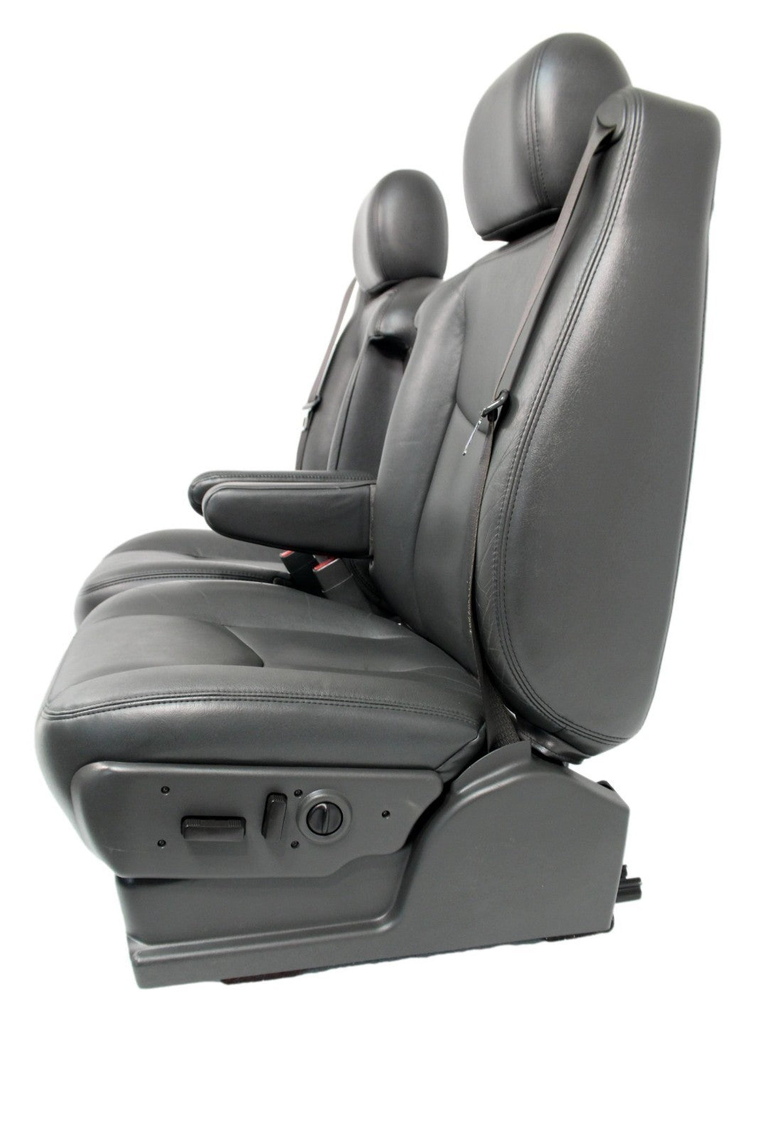 99-07 Sierra Silverado Front Seats, Dark Pewter Leather, Power 2-Way Lumbar