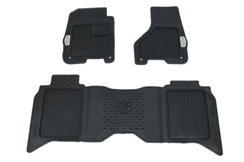 13-18 Ram 1500 2500 3500 Crew Cab OEM Limited Longhorn Hybrid Floor Mats, Brown