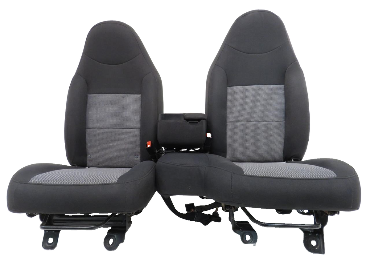 1998 - 2003 Ford Ranger Seats, Extended Cab 60-40 Split Bench, Black Gray Cloth