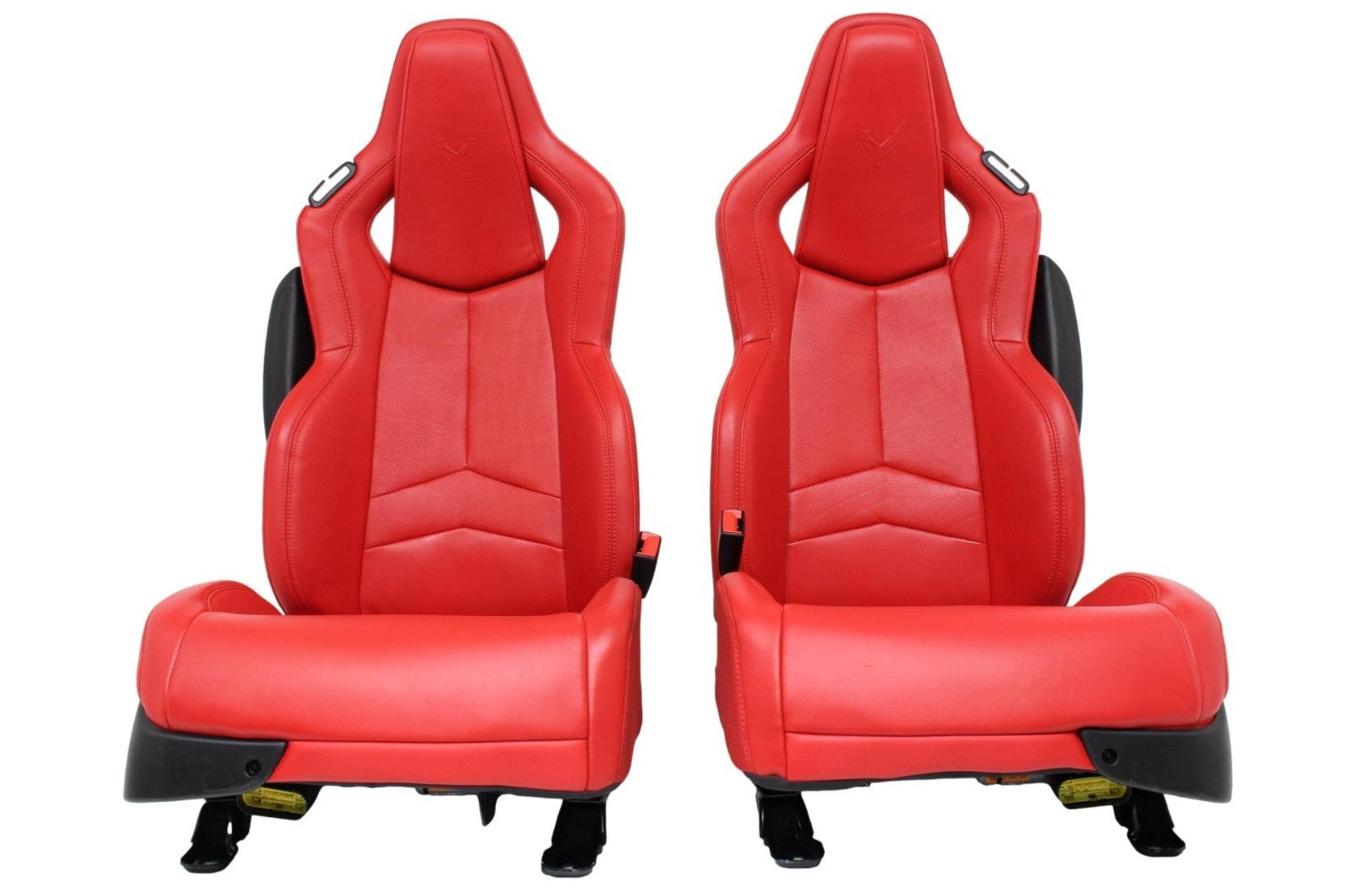 2020 - 2025 Chevy Corvette C8 Seats GT1 Adrenaline Red Leather 8-Way Power