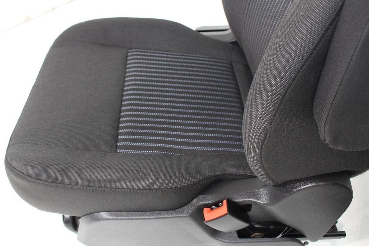 2015 - 2026 Ford Transit Seats, Black Charcoal Cloth Manual w/ Dual Armrests