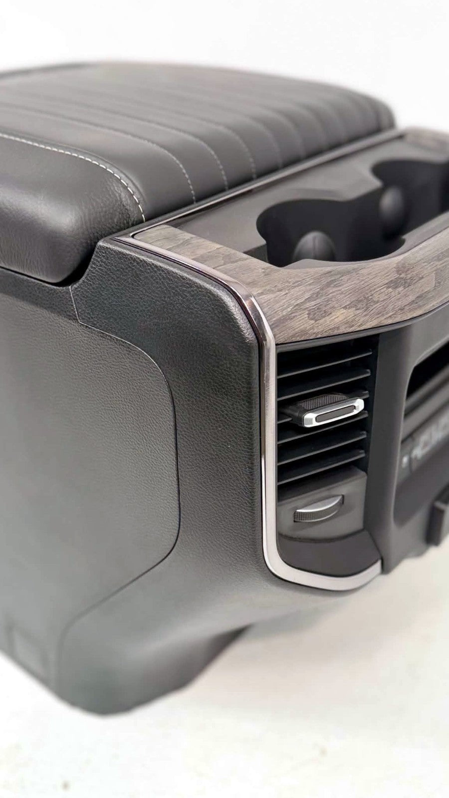 2019 - 2026 DT Ram 1500 Center Console Black Leather LIMITED w/ Wireless Charger