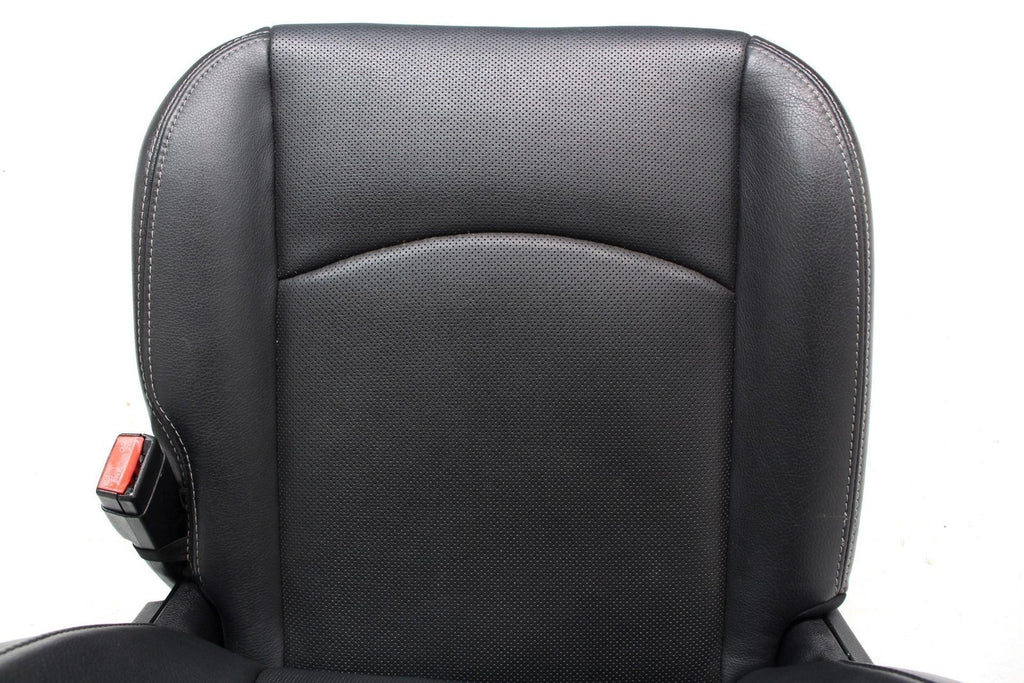 2009 - 2018 Ram Seats Set, Laramie Crew Black Leather w/ Heating & Ventilation