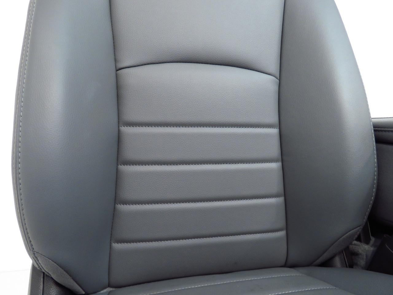 2009-2018 Dodge Ram Front Seats Set, Work Grade Gray Vinyl Split Bench Manual