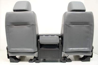 1999-2016 Ford Super Duty Steel Gray Vinyl Seats with Center Console Jump Seat